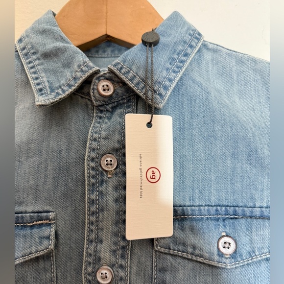 AG Adriano Goldschmied Kids Denim Chambray Button Down Shirt - NWT - Picture 2 of 5